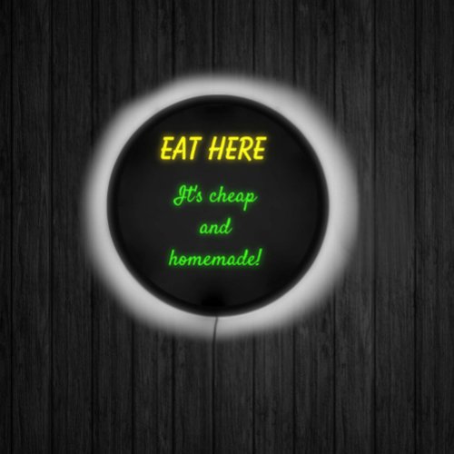 Retro Fun Diner Style Neon Look Homemade Kitchen  LED Sign