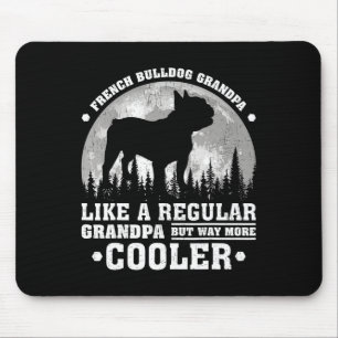 Retro Fun French Bulldog Grandpa Father's Day Mouse Pad