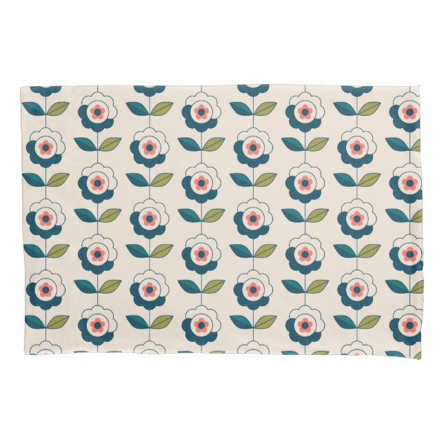 Retro Fun Garden Flower Pattern Pillow Case (Front)