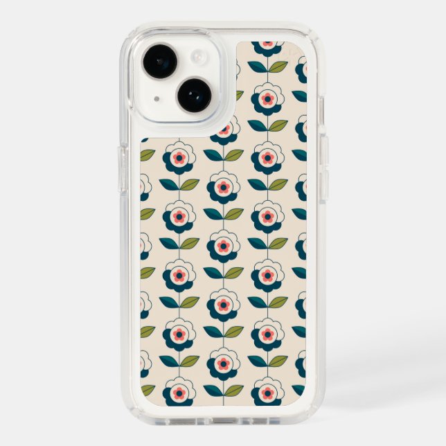 Retro Fun Garden Flower Pattern Speck iPhone Case (Front)