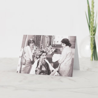 Retro Fun Hair Salon Card