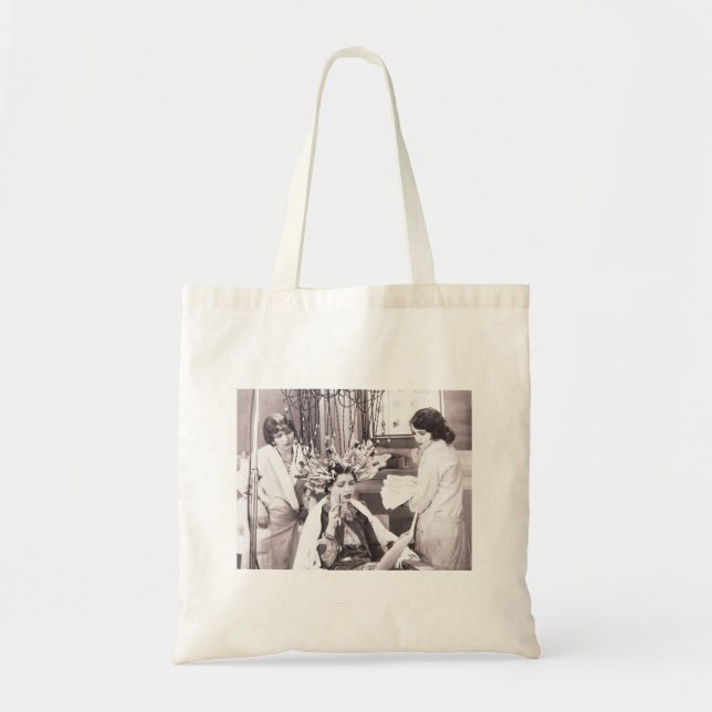 Retro Fun Hair Salon Tote Bag (Front)