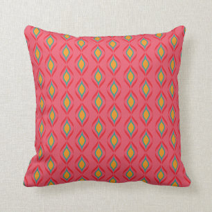 Retro Fun Patterns Throw Pillow