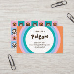 Retro Fun Pet Care Boarding Sitting Business Card