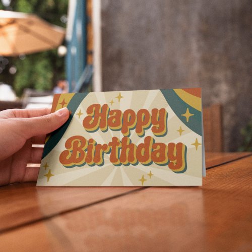 Retro Fun Stylish Original Happy Birthday Card