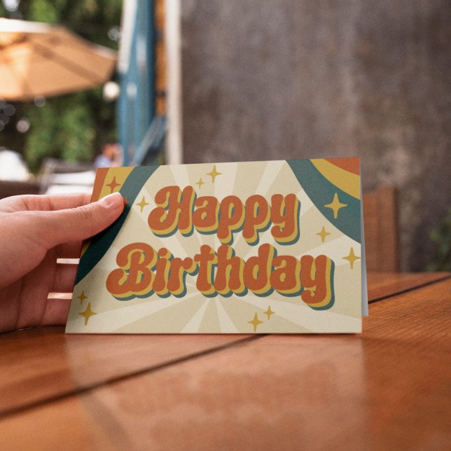 Retro Fun Stylish Original Happy Birthday Card (Creator Uploaded)