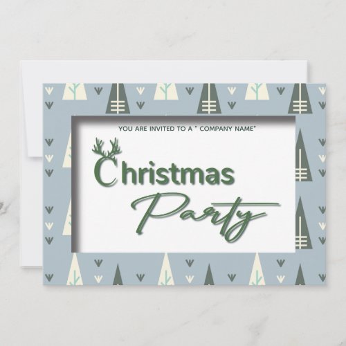  Retro fun typography corporate Christmas party Invitation