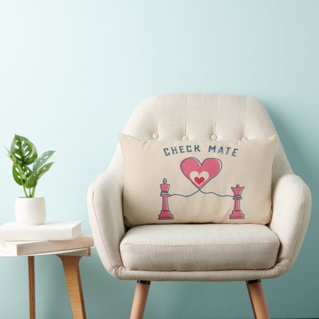 Retro fun Valentine Gifts Checkmate couple Pillows (Chair)