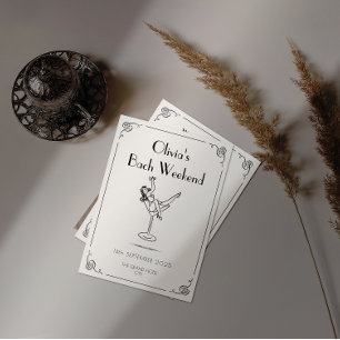 Retro Fun & Whimsy Unique Bachelorette Invitation