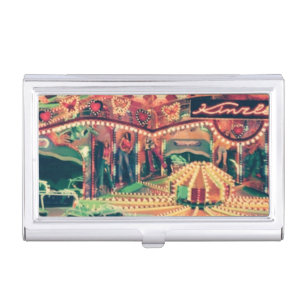 Retro Funfair Filtered Photo Business Card Case