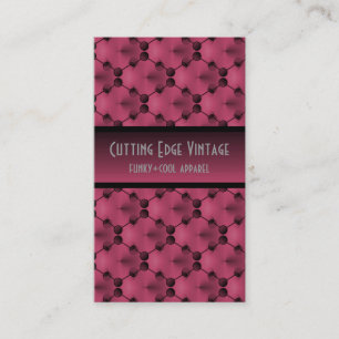 Retro Funk Circles Business Card, Magenta Business Card