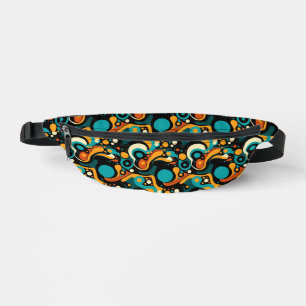 Retro Funk Psychedelic Abstract Seamless Pattern Fanny Pack