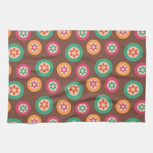 Retro Funky 70s Pattern Kitchen Towel