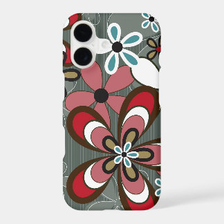 Retro Funky Art Abstract Flower Power Phone Case