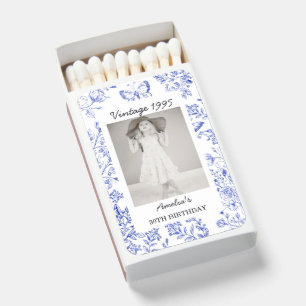 Retro Funky Birthday Matchbox Vintage Botanical Matchboxes