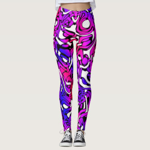 Retro Funky Bright Colours Pop Art Leggings