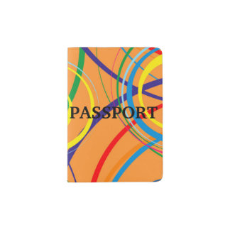 Retro Funky Circle Design Passport Holder