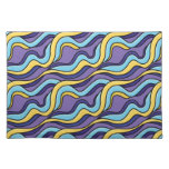 Retro Funky Colorful Waves Midcentury Modern Cloth Placemat at Zazzle