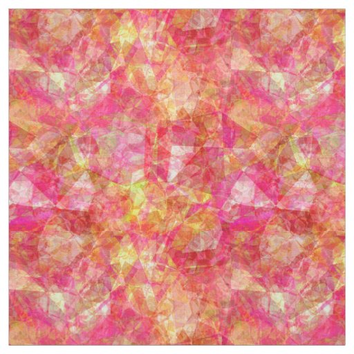 Retro Funky Cool Modern Polygon Mosaic Pattern Fabric