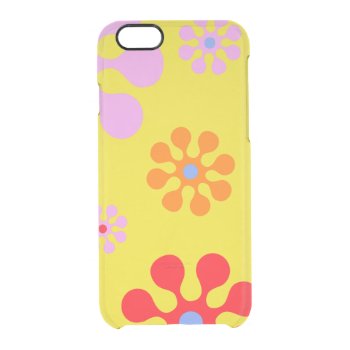 Retro Funky Flowers Yellow  Phone Case by macdesigns2 at Zazzle