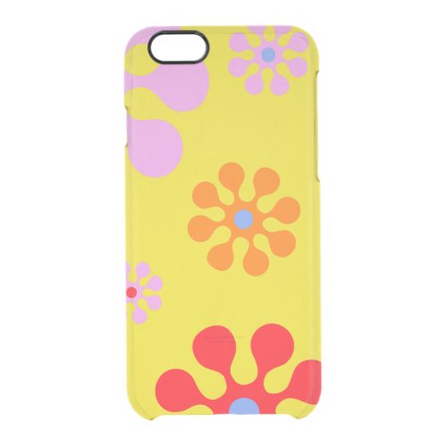 Retro Funky Flowers Yellow  Phone Case