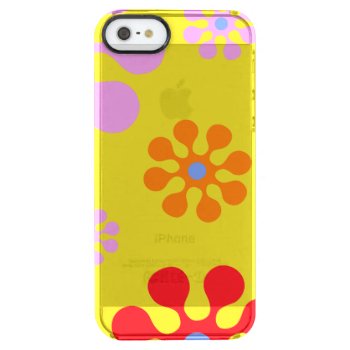 Retro Funky Flowers Yellow  Phone Case by macdesigns2 at Zazzle