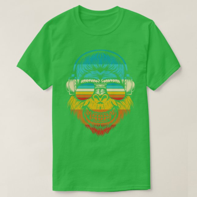 Retro Funky Gorilla T-Shirt (Design Front)