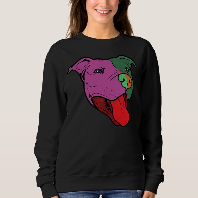 Retro Funky Pitbull Sweatshirt (Front)