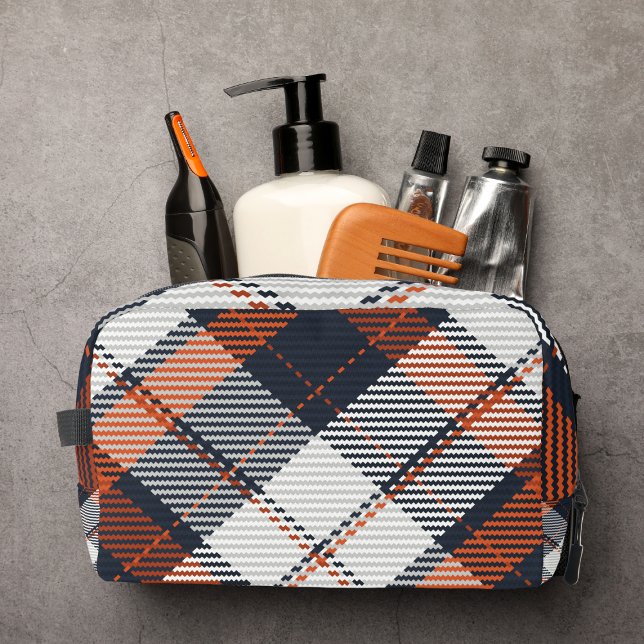Retro Funky Plaid Mens Travel Dopp Kit (Creator Uploaded)