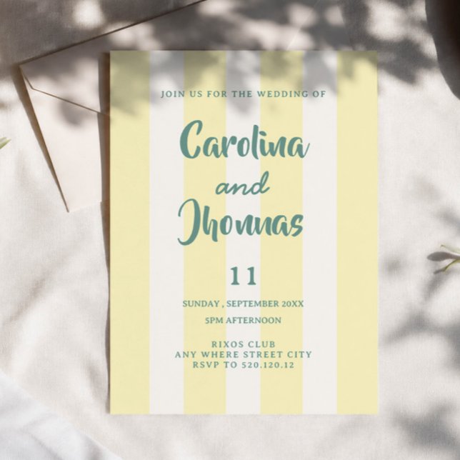 Retro funky script stylish wedding invitation (Creator Uploaded)