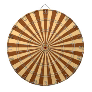 retro funky sun stripes 5 dart board