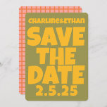 Retro Funkyyellow green Save the Date QR code<br><div class="desc">Retro Funkyyellow green Save the Date QR code</div>