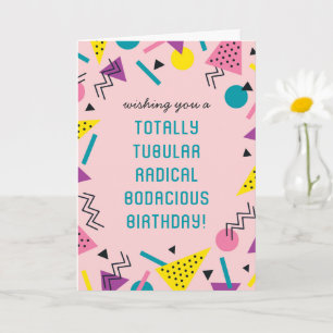 Retro Funny 80s Slang Birthday Card