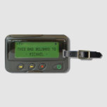 Retro Funny 90s Old School Pager Custom Text Luggage Tag at Zazzle