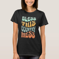 Retro Funny Christian shirts, BLESS THIS COUNTRY M