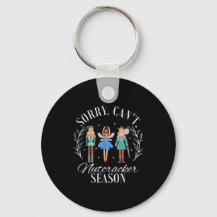 Retro Funny Christmas Holiday Sorry Can't Nutcrack Keychain