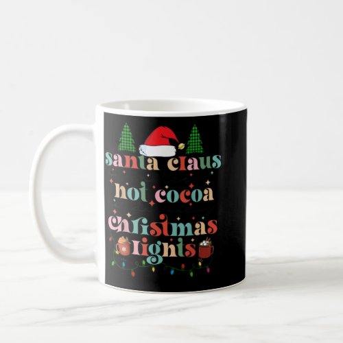 retro funny christmas tee santa claus hot cocoa ch coffee mug