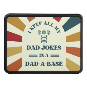 Retro Funny Dad Jokes Fathers day gift for dad  Hitch Cover