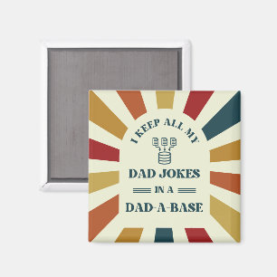 Retro Funny Dad Jokes Fathers day gift for dad  Magnet