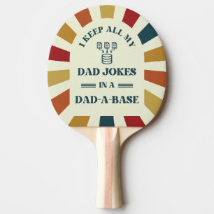 Retro Funny Dad Jokes Fathers day gift for dad Ping Pong Paddle