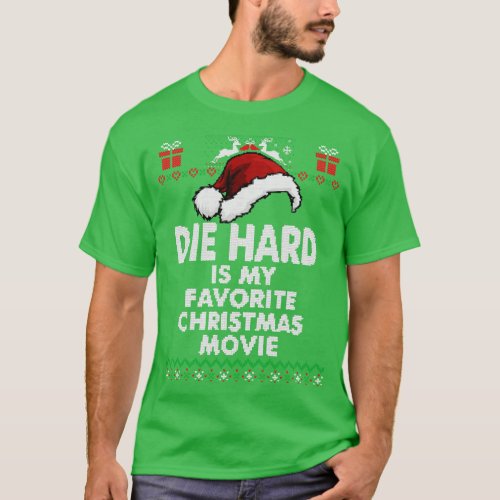 Retro Funny Die Hard Is My Favorite Christmas T_Shirt