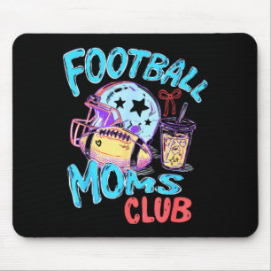 Retro funny football moms club game day team mouse pad