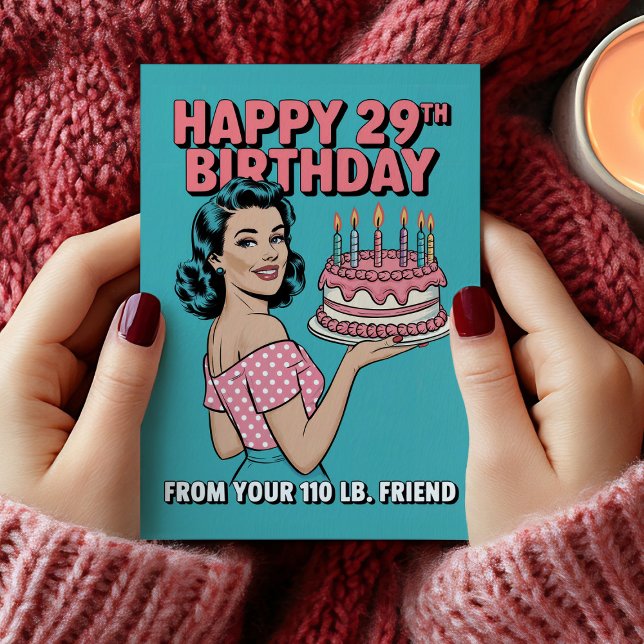 Retro Funny Friend Birthday Card For Girlfriend (Creator Uploaded)