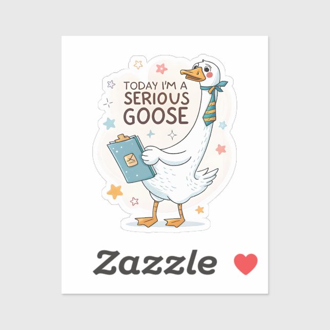 Retro Funny Goose Sticker – Vintage Meme Vinyl Dec (Sheet)