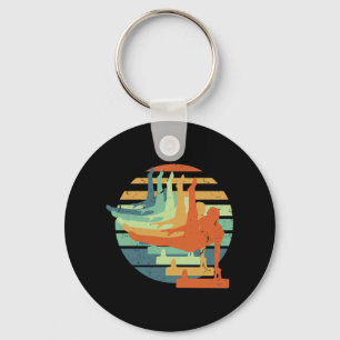 Retro Funny Gymnastic Men Acrobatic Sports Lover Keychain