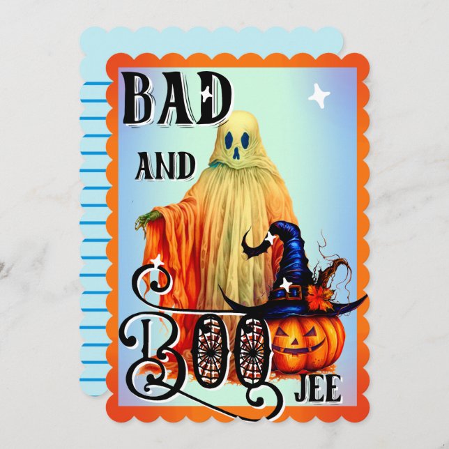 Retro Funny Halloween Cards (Front/Back)