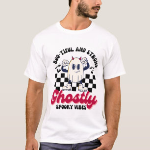 Retro Funny Halloween Ghost  T-Shirt