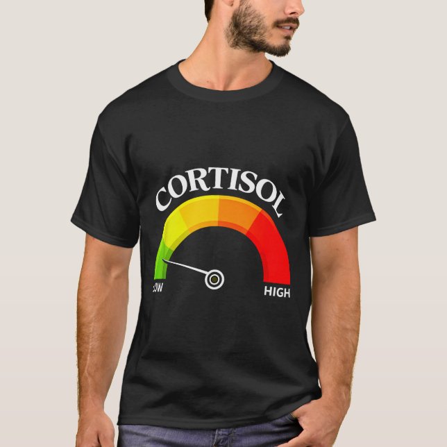 Retro funny low cortisol levels v meme  T-Shirt (Front)