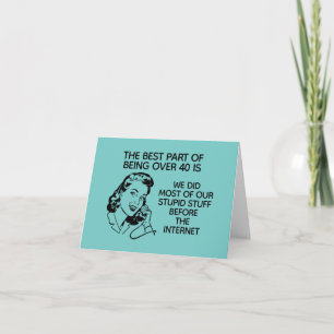 Retro Funny Over 40 Card