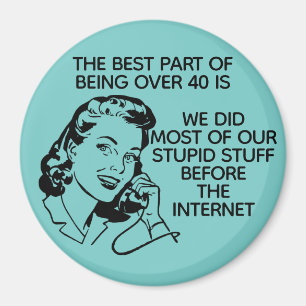 Retro Funny Over 40 Magnet